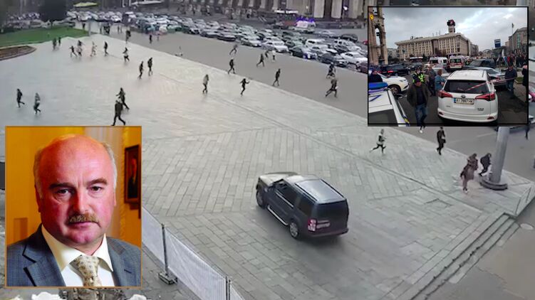 ДТП на Майдане 30 октября и Юрий Назаренко, который был за рулем. Коллаж